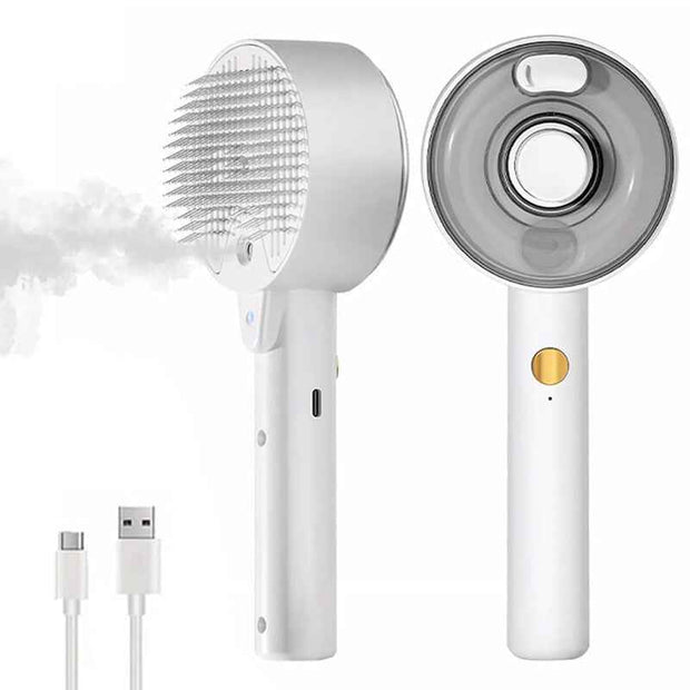 4-in-1 Electric Steam Pet Brush – Grooming, Spray & Massage Comb – size reference