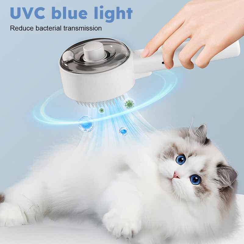 Kindopet™ 4-in-1 Steam Brush - Electric Spray Massage & Hair Removal Comb for Cats & Dogs