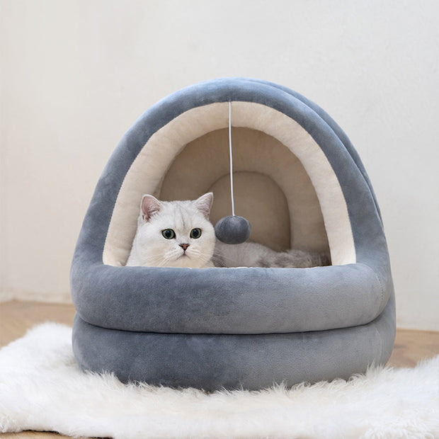Soft Cat House Bed – Cozy Sofa Cave for Kittens & Small Pets