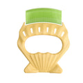 Shell-Shaped Grooming Brush, for dogs and cats.