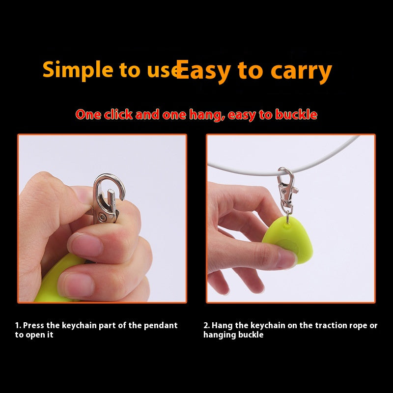 Silicone Triangle Pendant with Glow Accent, for dogs.