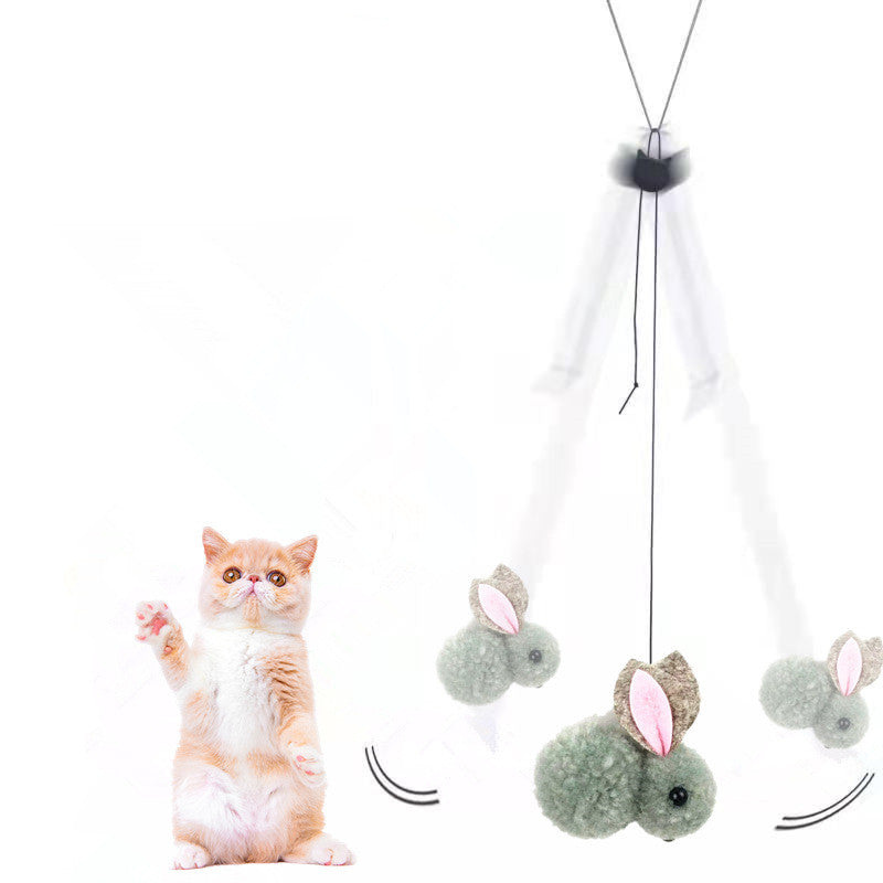 Door-Clip Elastic Bouncing Wand Toy for Indoor Cats, for cats.