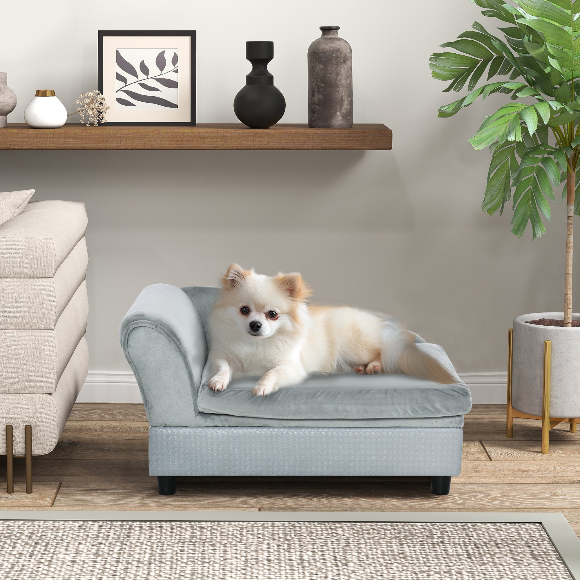 Luxury Fancy Dog Couch with Hidden Storage - kindoPet