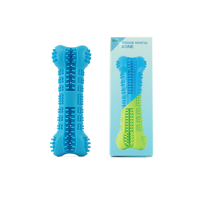 Silicone Bone-Shaped Chew and Toothbrush Toy, for dogs.