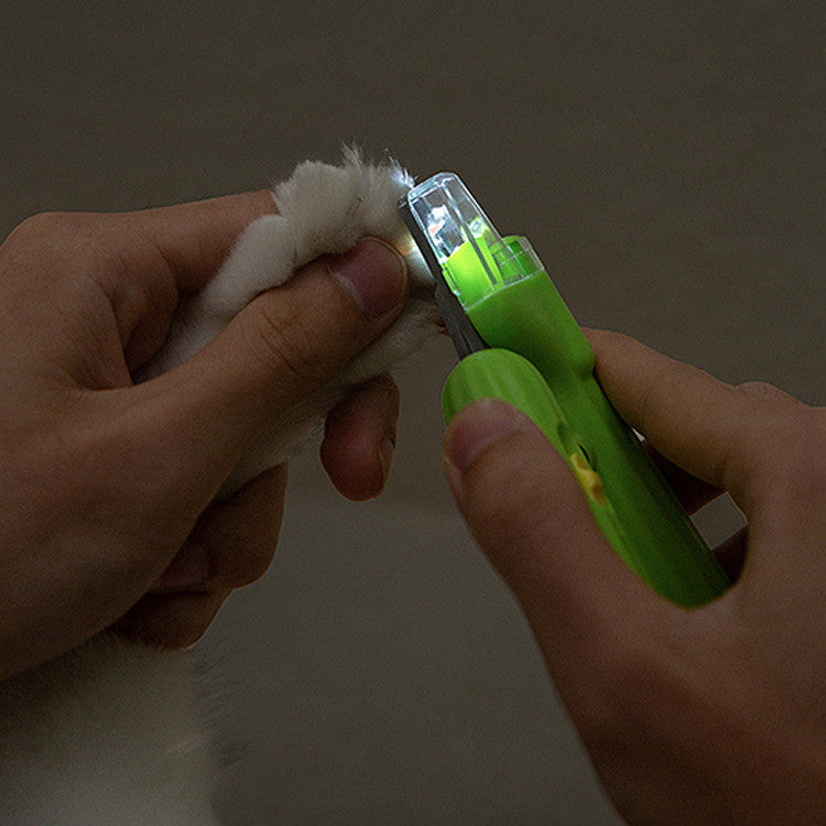 Cactus-Shaped Pet Nail Clipper with Built-In Light, for dogs and cats.