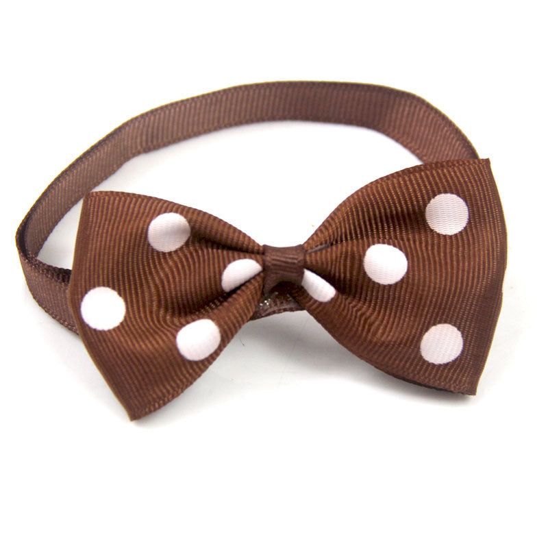 Adjustable Dot Bow Tie Accessory, for dogs and cats.