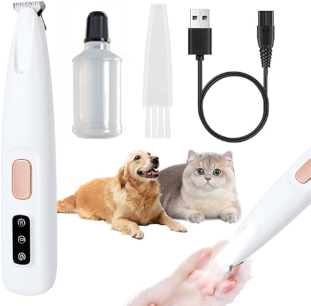Rechargeable Low-Noise Paw Hair Trimmer for Dogs