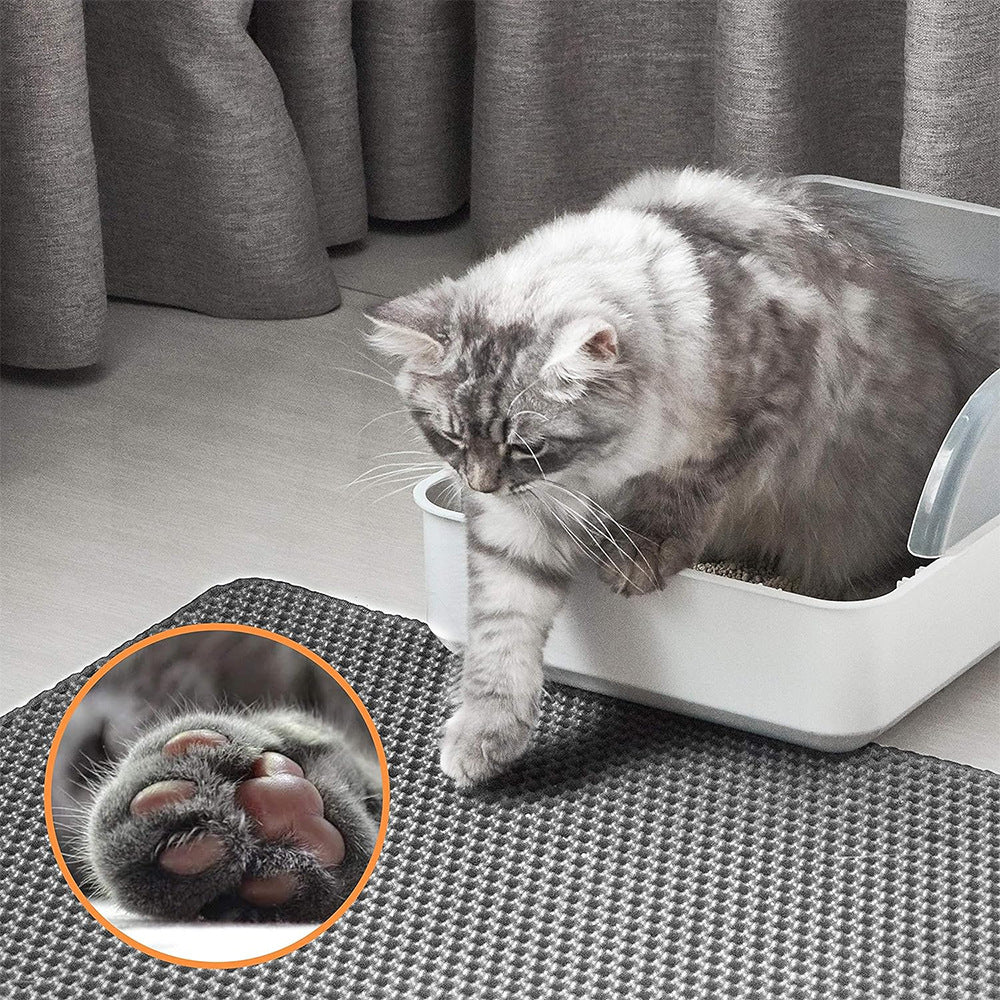 Double-Layer EVA Litter Trapping Mat, for cats.