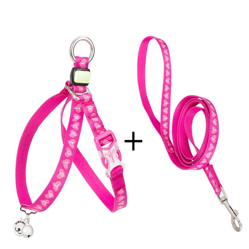 Chest Strap Leash Set with Bell for Cats and Dogs