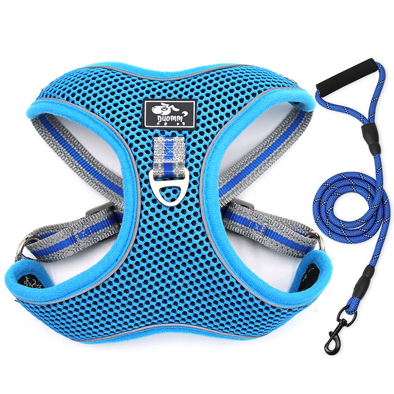 Reflective Chest Strap Harness Set, for dogs.