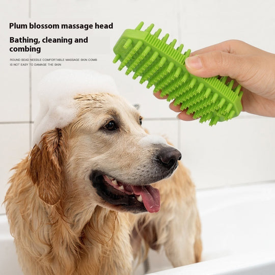 Dual-Use Pet Bath Massage Comb for Dogs with Hair Removal