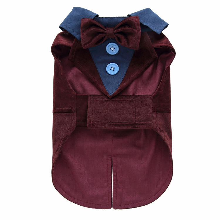Polyester Tuxedo-Style Dog Outfit for Dress-Up Occasions, for dogs.