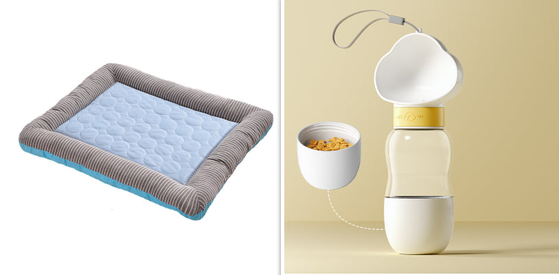 Pet Cooling Pad Bed For Dogs Cats Puppy Kitten Cool Mat Pet Blanket Ice Silk Material Soft For Summer Sleeping  Blue Breathable - kindoPet