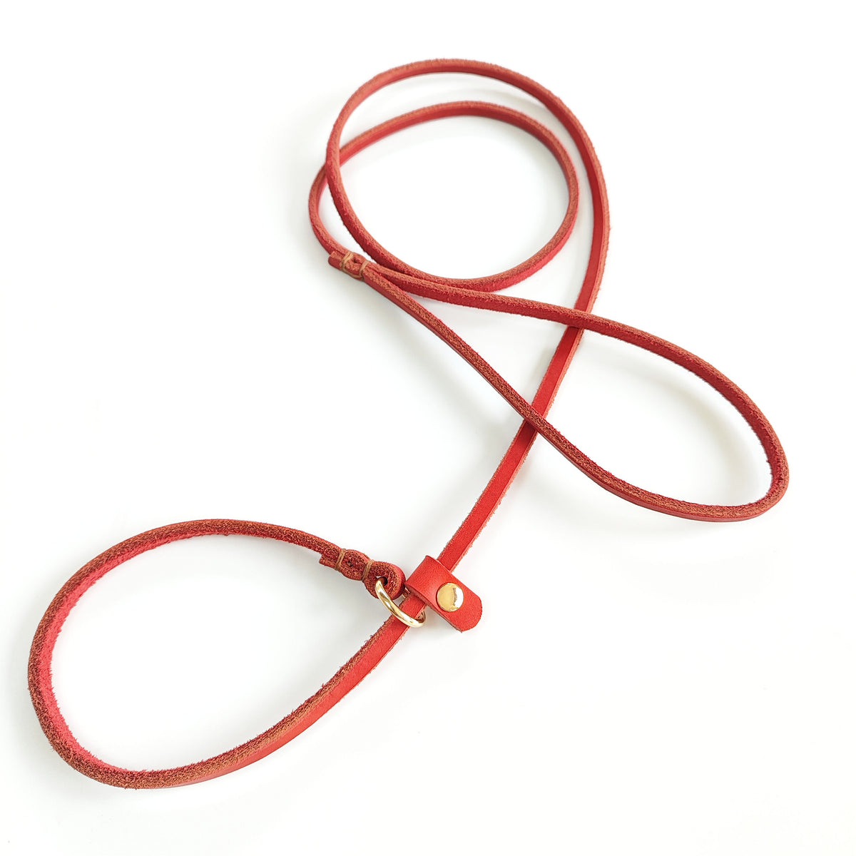 Braided Cowhide Leather Training Leash, for dogs.