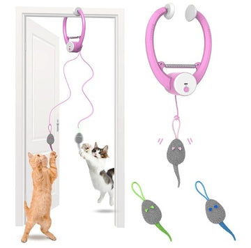Interactive Electric Mouse Door Holder Toy for Cats - Colorful & Automated – features