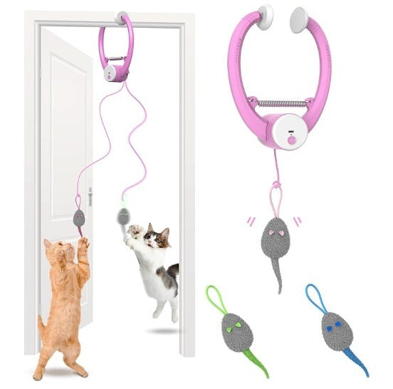 Interactive Electric Mouse Door Holder Toy for Cats - Colorful & Automated – features