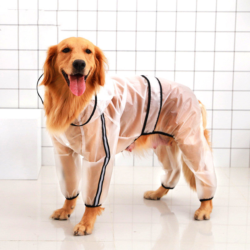 Transparent Raincoat, for dogs.