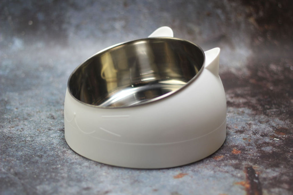 Raised Tilted Cat Bowl for Better Eating Posture, for cats.