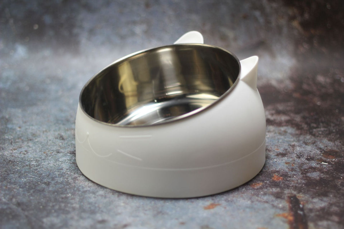 Raised Tilted Cat Bowl for Better Eating Posture, for cats.