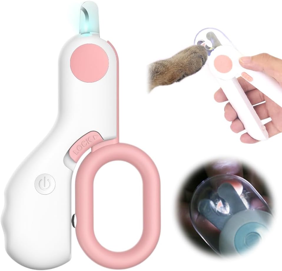 LED Light Pet Nail Clippers, for dogs and cats.