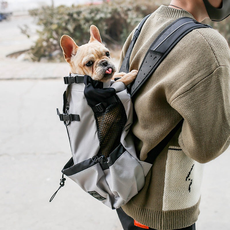 Double Shoulder Travel Backpack Carrier for Small Dogs