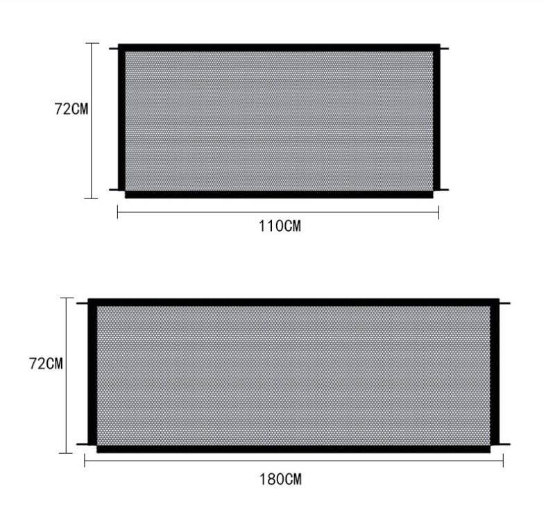 Foldable Nylon Pet Gate for Indoor Doorways and Stairs, for dogs.