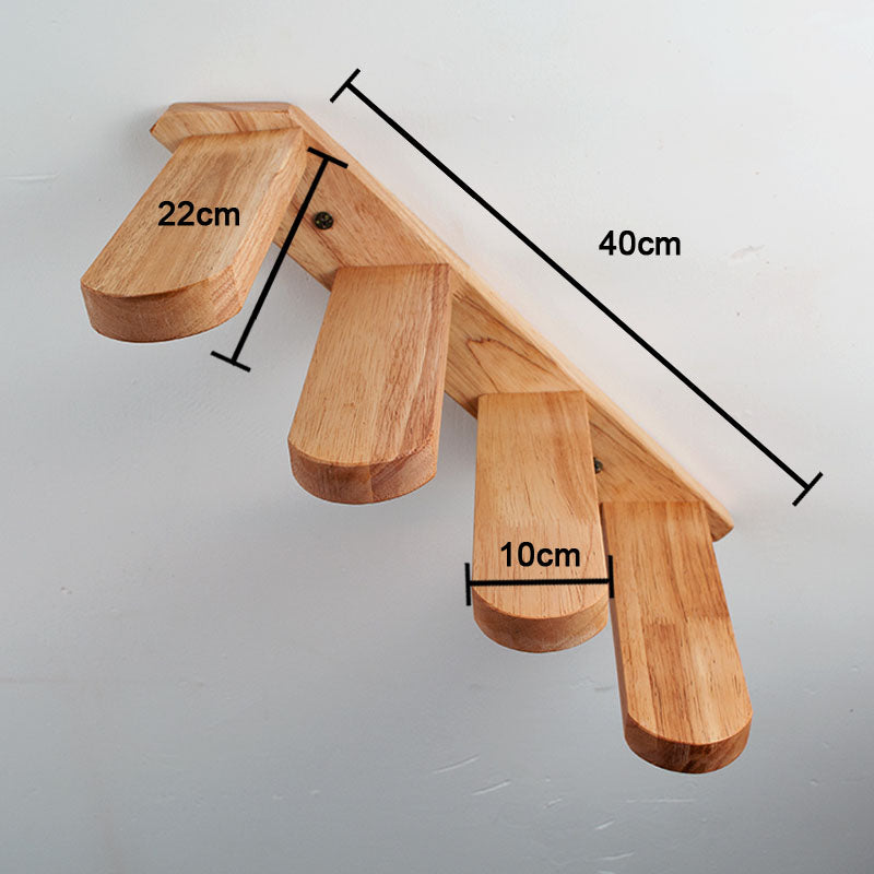Wall-Mounted Wood Cat Climbing Ladder with 4 Steps, for cats.
