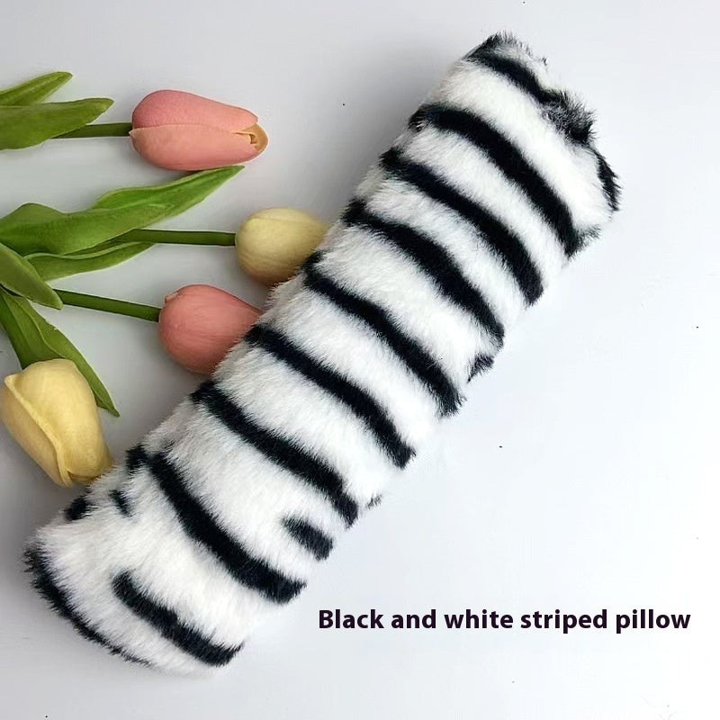 Popular Plush Colorful Stripe Pet Pillow