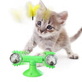 Suction Cup Spinning Windmill Scratcher Toy for Cats