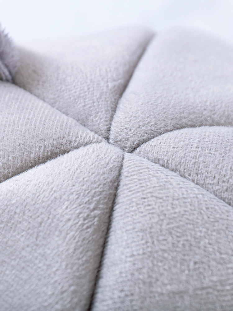 Enclosed Plush Cat Head-Nest Bed, Sizes M and L, for cats.