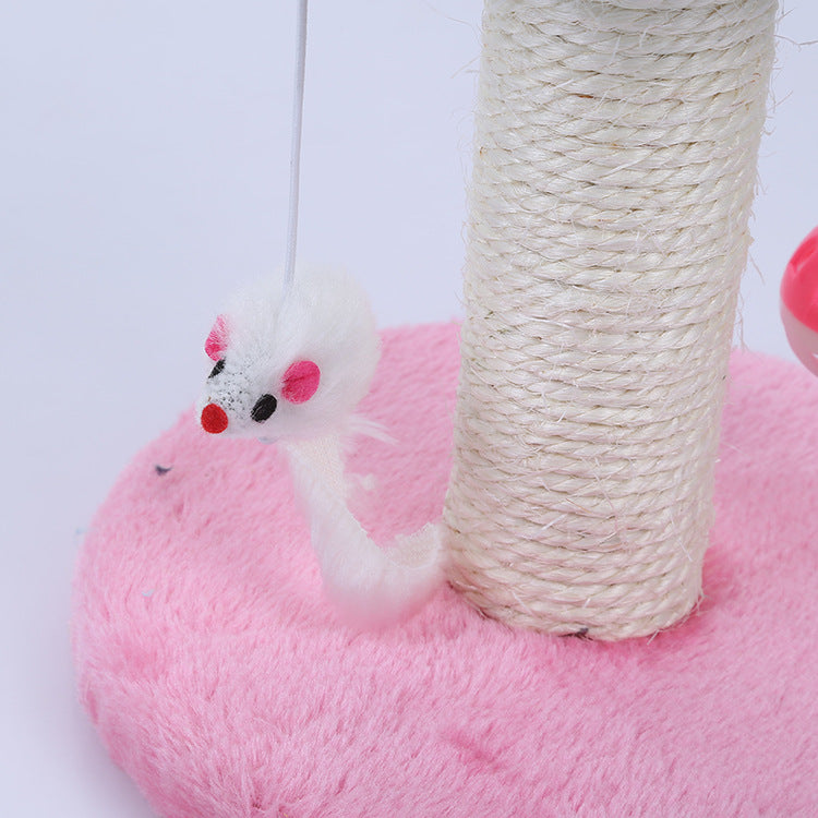 Playful Flannel and Sisal Climbing Frame for Kittens