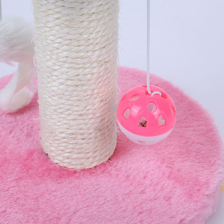 Playful Flannel and Sisal Climbing Frame for Kittens