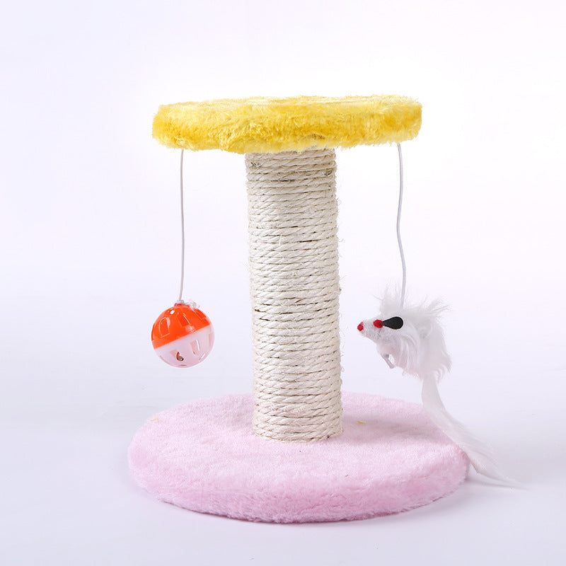 Playful Flannel and Sisal Climbing Frame for Kittens