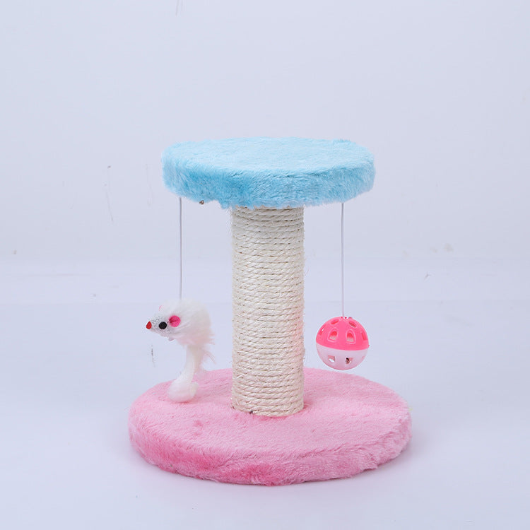 Playful Flannel and Sisal Climbing Frame for Kittens