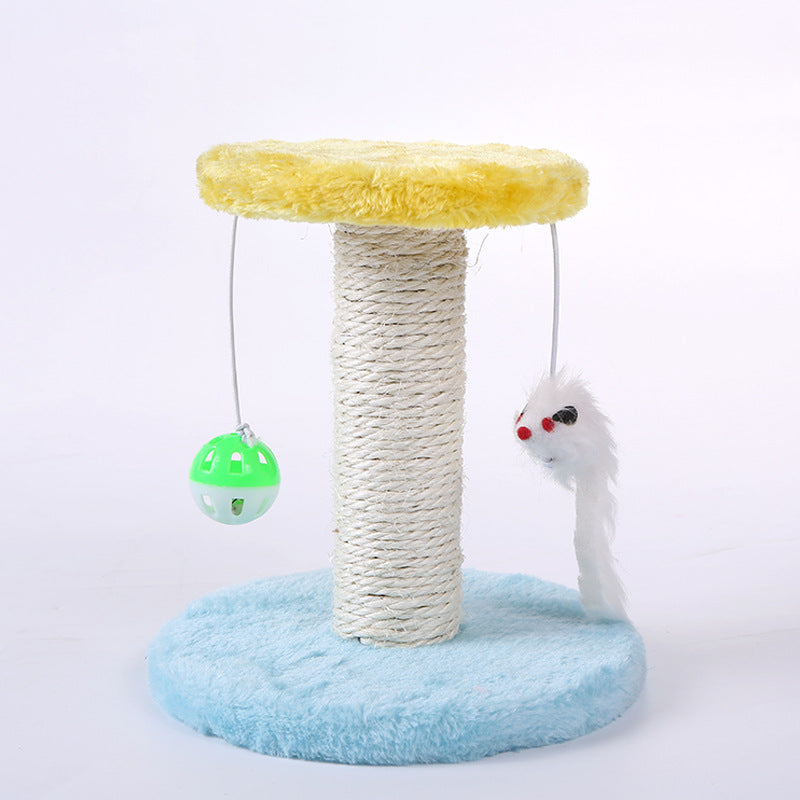 Playful Flannel and Sisal Climbing Frame for Kittens