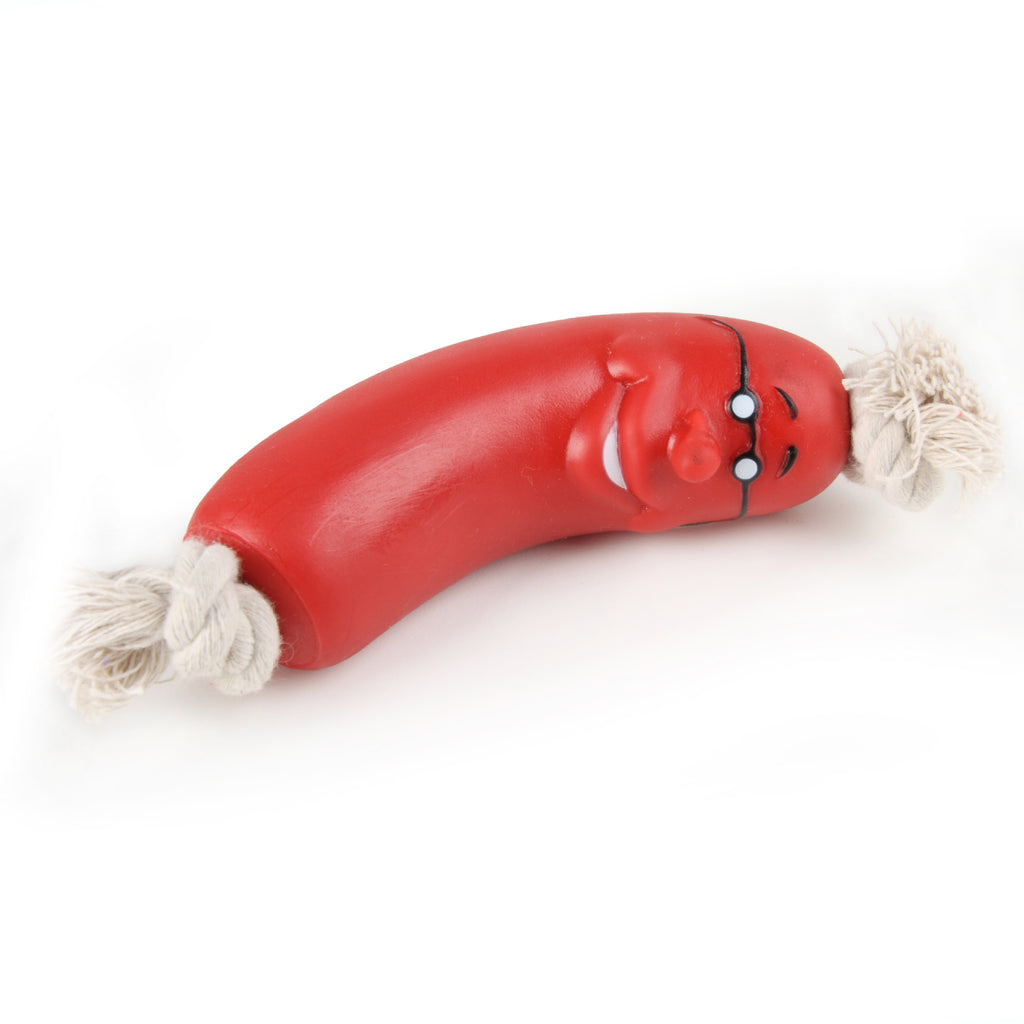 Sausage-Shaped Silicone Chew Toy for Dental Care