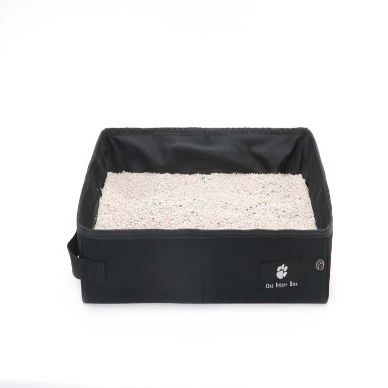 Foldable Waterproof Travel Litter Box for Cats, another view.