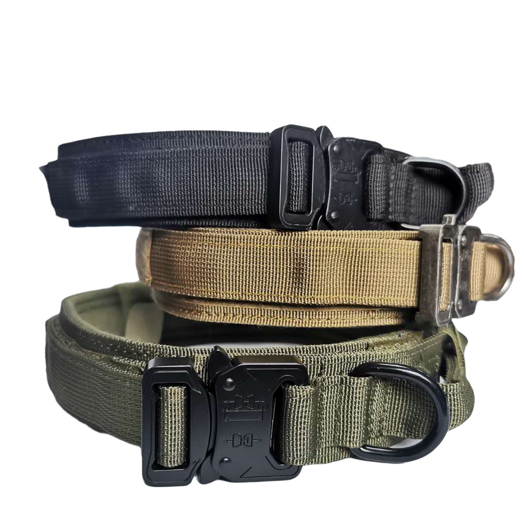 Tactical-Style Cotton Training Collar, for dogs.