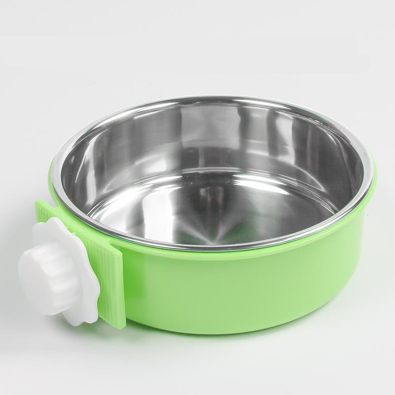 Stainless Steel Hanging Bowl for Dog and Cat Cages