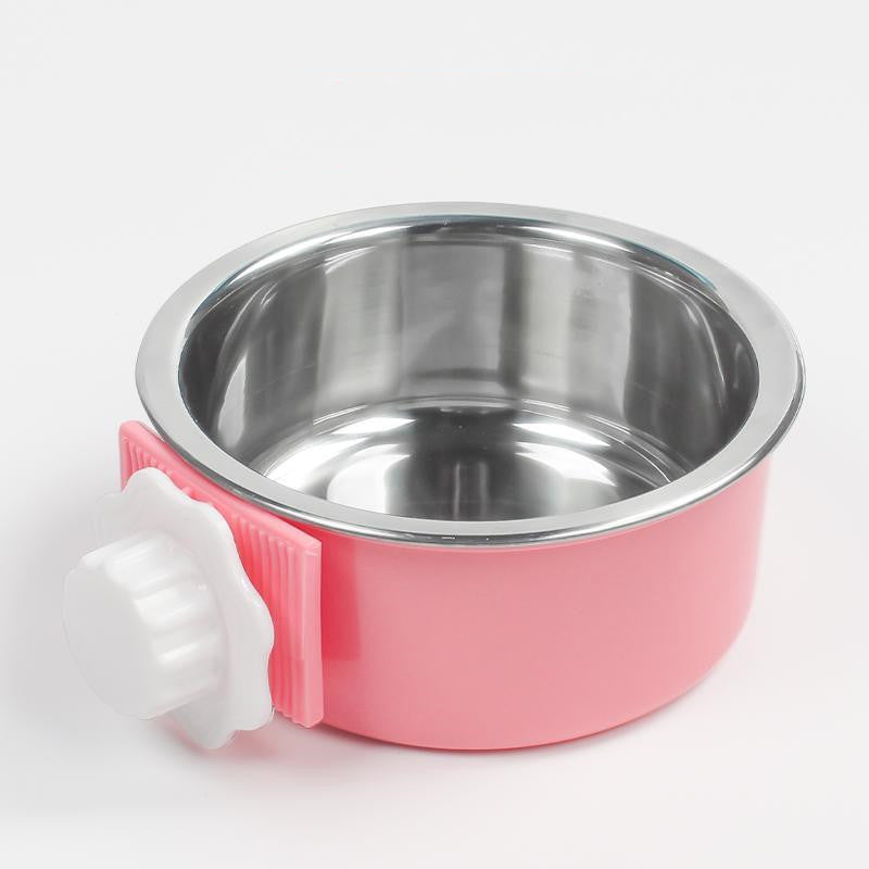 Stainless Steel Hanging Bowl for Dog and Cat Cages