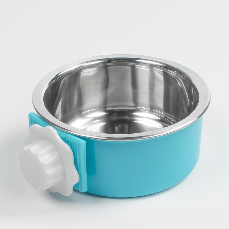 Stainless Steel Hanging Bowl for Dog and Cat Cages