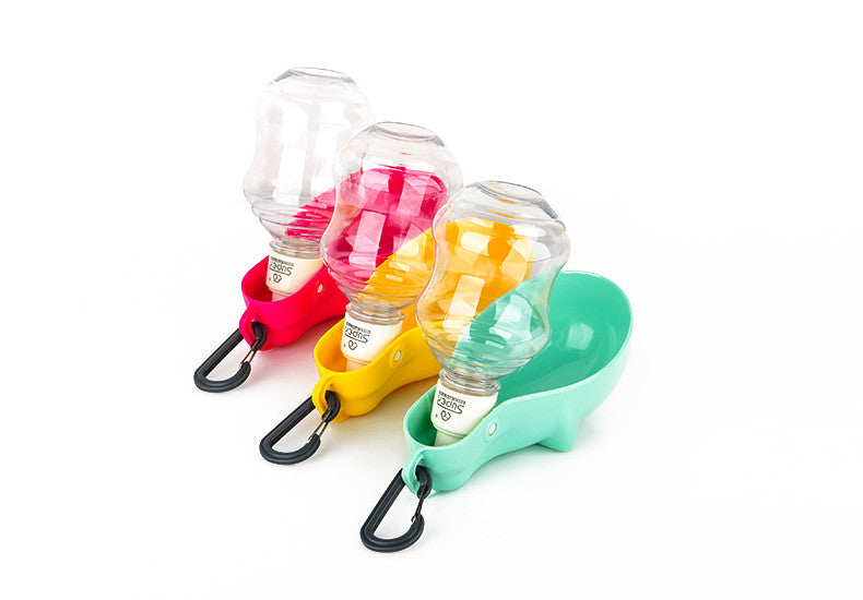 Portable Drinking Bottle with Removable Top for Dogs and Cats