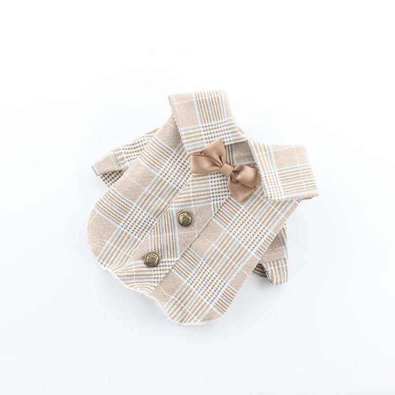 British-Style Khaki Dress Costume, for dogs and cats.