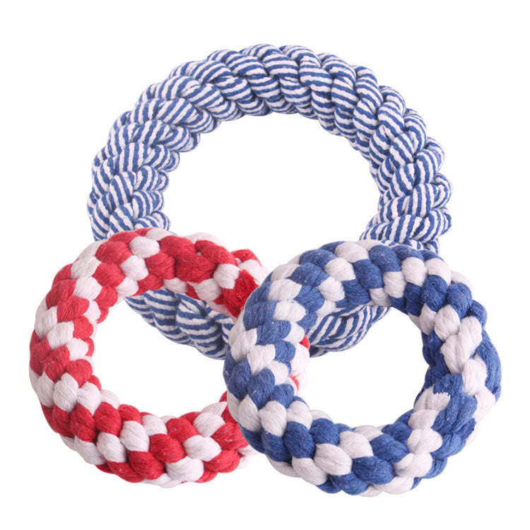 Cotton Rope Donut Chew Toy for Small and Large Dogs, for dogs.