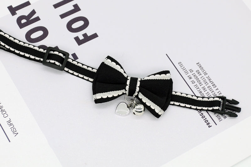 Floral Bow Bell Collar, for dogs and cats.