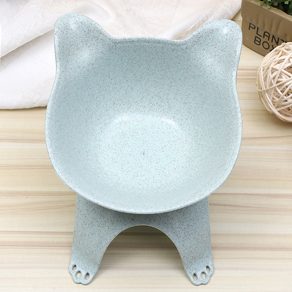 Cat-Ear Shaped Single Feeding Bowl, for dogs and cats.