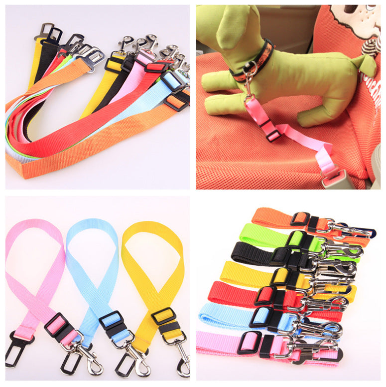 Adjustable Clip-On Car Safety Belt for Dog Travel