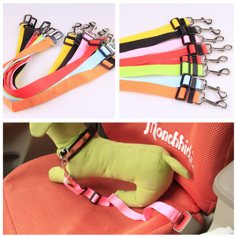 Adjustable Clip-On Car Safety Belt for Dog Travel