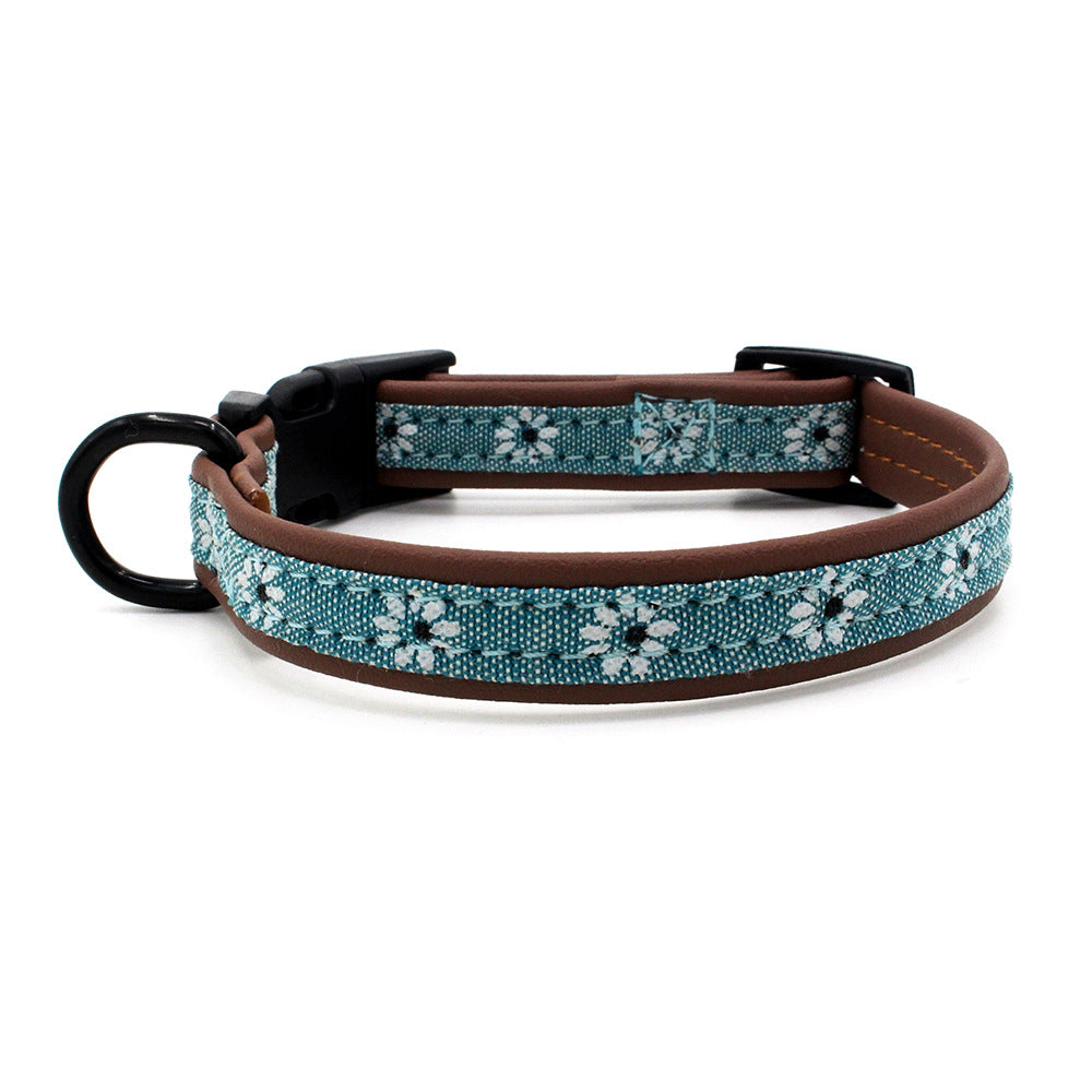 Adjustable Dog Collar with Plastic Buckle, XS to L, for dogs.