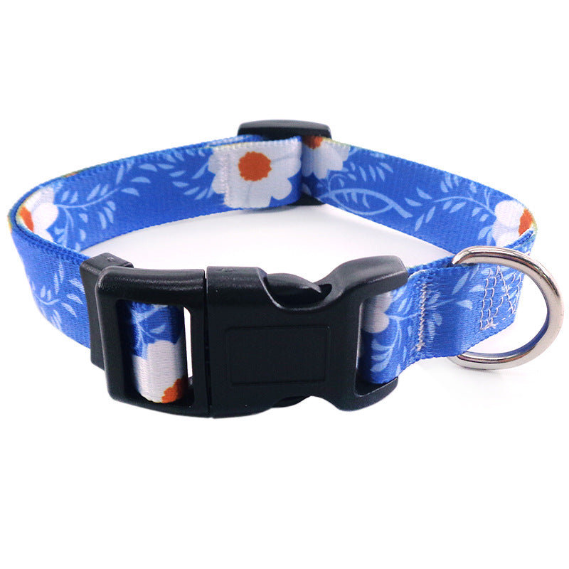Bohemian Print Dog Collar in Three Sizes and Colors, for dogs.